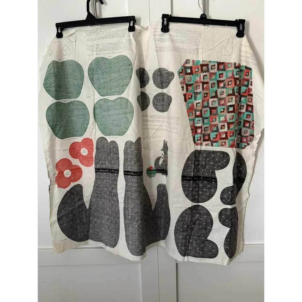 Vintage‎ VIP Fabrics Painted Desert Howling Coyote Cactus Cut Sew Fabric Panel
